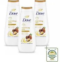 Dove 3 x Douchecrème - Nourishing Care - Arganolie - 400 ml - Wasstrips - Douchegel - Hydraterend - Voedend - Droge Huid - Arganolie