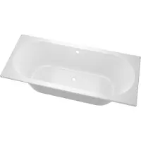 ZEZA Oval Ligbad - 170x70cm - acryl - duo - glans wit SW1015082