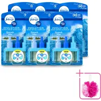 Ambi Pur 6 x 3volution - Bermuda Vibes Navulling - Luchtverfrisser - 20 ml - Bulkverpakking - Luchtverfrisser - Douchemop - Oceaan geur