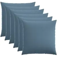 vidaXL Kussensloop 6 st HEERLEN Jeans Blauw 80 x 80 cm Stof