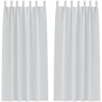 vidaXL Blackout Gordijnen met Ringen 2 st Lichtgrijs 260 x 140 cm