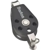 Barton Marine T3 Fixed Eye Single Pulley With Becket&bearings Zilver 45 mm