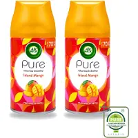 Air Wick 2 x – Luchtverfrisser Navulling – Island Mango – 250 ml - Grootverpakking - Vaatwasstrips - Luchtverfrisser - Tropische Geur - Mango Geur - Geur Neutralisatie - Frisse Geur