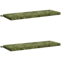 vidaXL Bankkussens SOEST 2 st 100% Polyester Blad Design