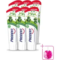 Prodent 6 x – Tandpasta Glazuurbeschermer – Kids 6+ – 75 ml - Bulkverpakking - Glazuurbeschermende tandpasta - Douchemop - Kindertandpasta