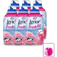Lenor 6 x – Wasverzachter – Bloesem – 60 Wasbeurten – 840 ml - Bulkverpakking - Wasverzachter - Douchemop - Buitenluchtfrisheid