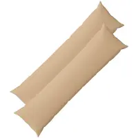 vidaXL Kussensloop 2 st HEERLEN Crèmekleurig 40 x 145 cm Stof