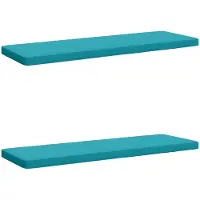 vidaXL 2-delige Bankkussens VUGHT 2 st 100% Polyester Turquoise
