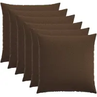 vidaXL Kussensloop 6 st HEERLEN Bruin 80 x 80 cm Stof