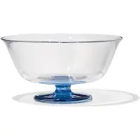 HEMA Trifleschaal ⌀26cm Glas Gekleurde Voet (blauw)