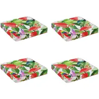 vidaXL 4-Piece Zitkussens VUGHT 4 st 100% Polyester Meerkleurig