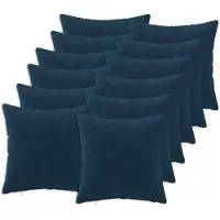 vidaXL Kussensloop 12 st HEERLEN Blauw 40 x 40 cm Microfiber Fleece