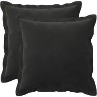 vidaXL Kussen met kussen HOUTEN 2 st Zwart fluweel