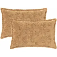 vidaXL Kussensloop 2 st HOUTEN Taupe 30 x 50 cm Nep Konijnenbont
