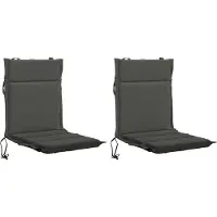 vidaXL Kussen voor lage rugstoel GEMERT 2 st 100% Polyester Antraciet