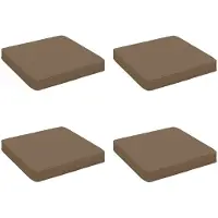 vidaXL 4-Piece Zitkussens VUGHT 4 st 100% Polyester Taupe