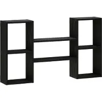 vidaXL Wandplank Zwart eiken 102 x 17 x 59 cm Bewerkt hout