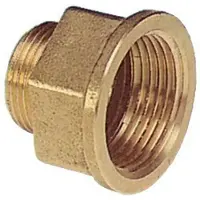 Goldenship Verloop Nippel Female/Male messing (schroefdraad: 1 1/4'' - 1 1/2'') per stuk (GS30199)