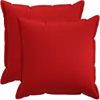 vidaXL Kussen met kussen HOUTEN 2 st Rood Faux Linnen