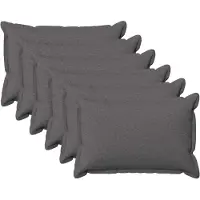 vidaXL Kussensloop 6 st HOUTEN Lichtgrijs 40 x 60 cm Faux Linnen