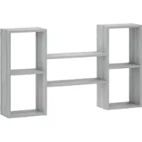 vidaXL Wandplank Grijs Sonoma 102 x 17 x 59 cm Bewerkt hout