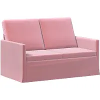vidaXL - 2-zitsbank - Roze - 130 - x - 81 - x - 82 - cm - fluweel
