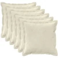 vidaXL Kussensloop 6 st HOUTEN Crèmekleurig 30 x 30 cm