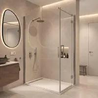 FortiFura Galeria Douchecabine - 70x180x200cm - profiel veiligheidsglas - antikalk - chroom SW1122473/SW797920/SW797904