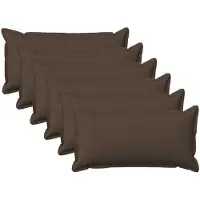 vidaXL Kussensloop 6 st HOUTEN Taupe 40 x 80 cm Faux Linnen