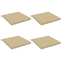 vidaXL Zitkussens SOEST 4 st 100% Polyester Beige 80 x 80 x 5 cm