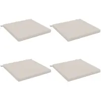 vidaXL Zitkussens SOEST 4 st 100% Polyester Wit 60 x 60 x 5 cm