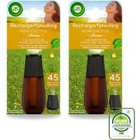 Air Wick 2 x Essential Mist - Navulling - Happiness - Ananas & Wilde Munt - 20ml - Grootverpakking - Vaatwasstrips - Navulling - Geurverspreider - Aromatherapie - Ananas - Wilde Munt