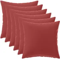 vidaXL Kussen met kussen HEERLEN 6 st Wijnrood Polyester