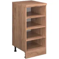 Vicco Keukenkast voor schuine wand R-Line Goudkleurig Eiken/Goudkleurig Eiken 40 cm zonder schuine zijde, open, Model 61851