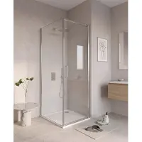 FortiFura Galeria Douchecabine - 70x100x200cm - profiel veiligheidsglas - antikalk - chroom SW1122473/SW797915/SW797904