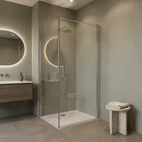FortiFura Galeria Douchecabine - 100x100x200cm - profiel veiligheidsglas - antikalk - chroom SW1122490 SW797915 SW797904