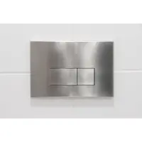 Qeramiq Push Metal Bedieningsplaat - voor Geberit UP320 inbouwreservoir - dualflush - rechthoekige knoppen - metaal RVS