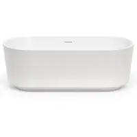 ZEZA Pure Vrijstaand Bad - 170x80x58cm - acryl - mat wit TW-7311-MW-170