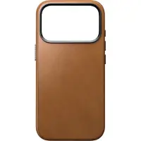 Nomad Traditional Leather Backcover met MagSafe voor de Apple iPhone 18 Pro / 17 Pro - English Tan