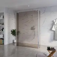 FortiFura Galeria Vrijstaande Inloopdouche - 140x200cm - rookglas - antikalk - 8mm veiligheidsglas - 2 zijwanden 40cm - wandsteunen en hoekprofielen - chroom SW927766 2x/SW797946/SW797934 2x/SW358024