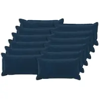 vidaXL Kussensloop 12 st HOUTEN Blauw 40 x 80 cm Microfiber Fleece