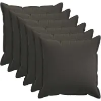 vidaXL Kussensloop 6 st HOUTEN Donkergrijs 60 x 60 cm Faux Linnen