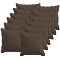 vidaXL Kussen met kussen HOUTEN 12 st Taupe Faux Linnen