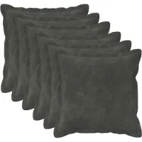 vidaXL Kussensloop 6 st HOUTEN Antracietkleurig 40 x 40 cm