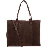 Dstrct Suede Leren Laptoptas - Werktas - Damestas - 15.6 inch Laptopvak - Leer - Portland Road - Bruin