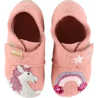 Living Kitzbühel Pantoffels - Wol - Peach m. Regenboog/Eenhoorn - - 32 - Pantoffels