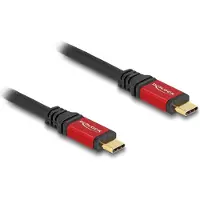 DeLOCK 80091 USB-C-kabel USB 3.2 Gen1 USB-C stekker, USB-C stekker 2.00 m Zwart, Rood Metaal