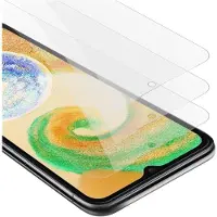 Cadorabo 3x Screenprotector geschikt voor Samsung Galaxy A04s - Beschermende Pantser Film in KRISTALHELDER - Getemperd (Tempered) Display beschermend glas in 9H hardheid met 3D Touch