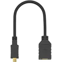 Wentronic Micro HDMI - HDMI adapter | HDMI2.0 (4K 60Hz) | zwart | 0,15 meter