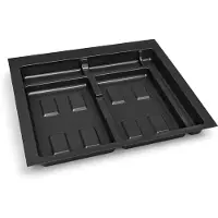 Emuca keukenladebakbodem Recycle, 2 vakken, module 600mm, Plastic, Zwart